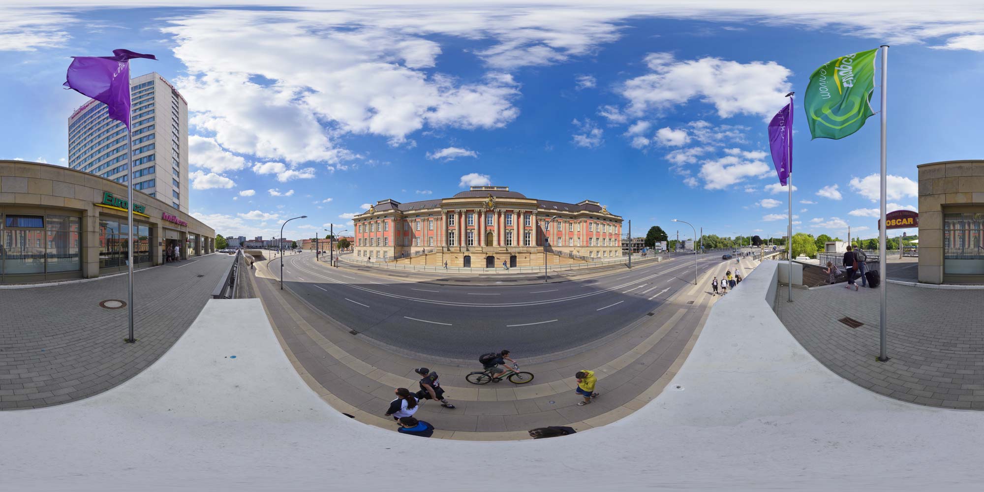Panorama  Landtag Brandenburg - Südansicht