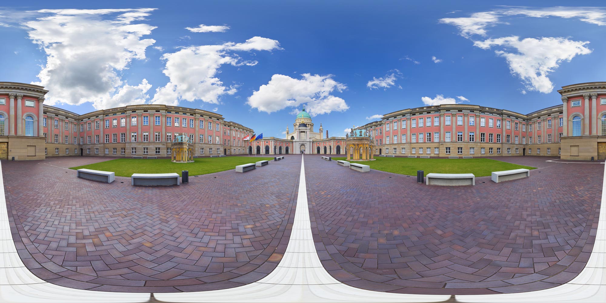 Panorama  Landtag Brandenburg - Hof 2019