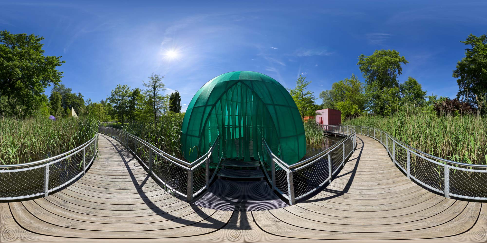 Panorama  Rathenow - BUGA-Gelände - Steg