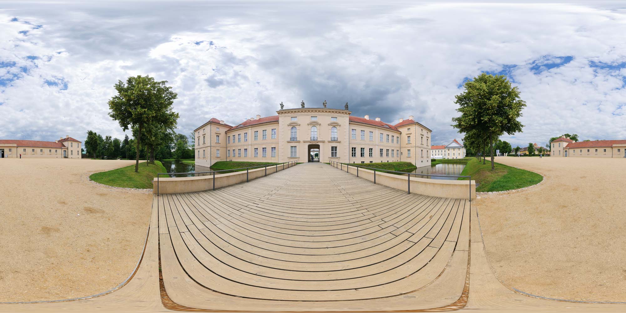 Panorama  Rheinsberg - Schloss Rheinsberg - Ostseite