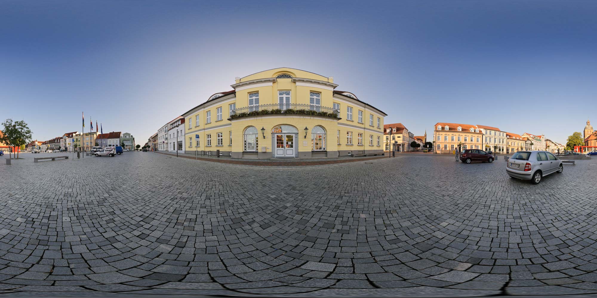 Panorama  Ribnitz-Damgarten - Markt