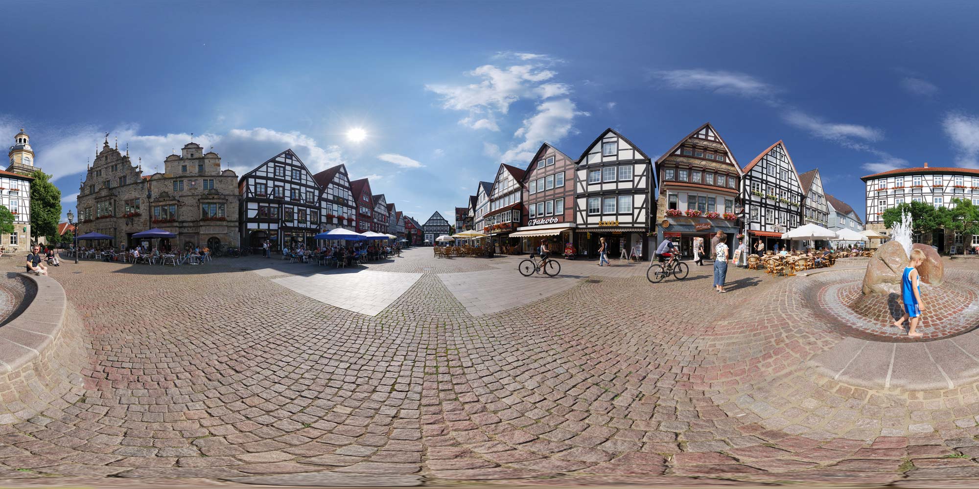 Panorama  Rinteln - Marktplatz - 2008