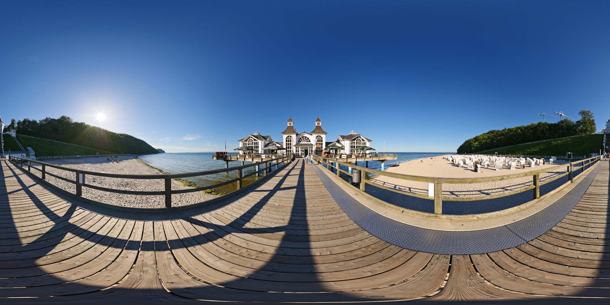 Panorama  Sellin - Seebrücke - Südseite
