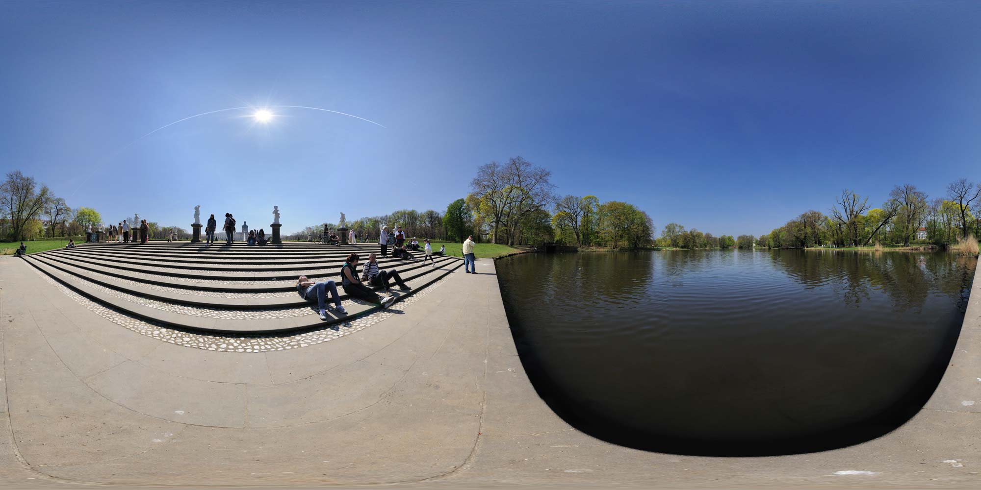 Panorama Berlin Schloss Charlottenburg - Schlossteich