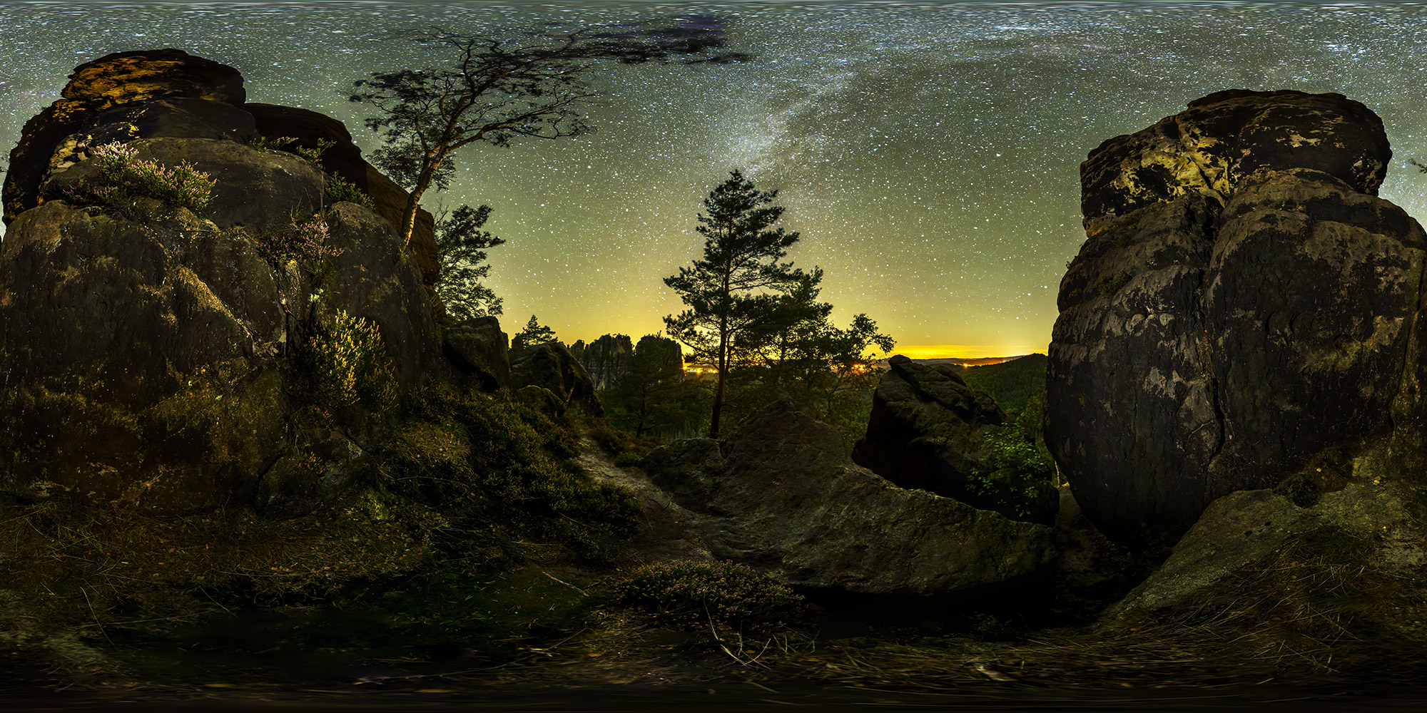 Panorama  Nachts - Müllersteine 1 Astrofotografie
