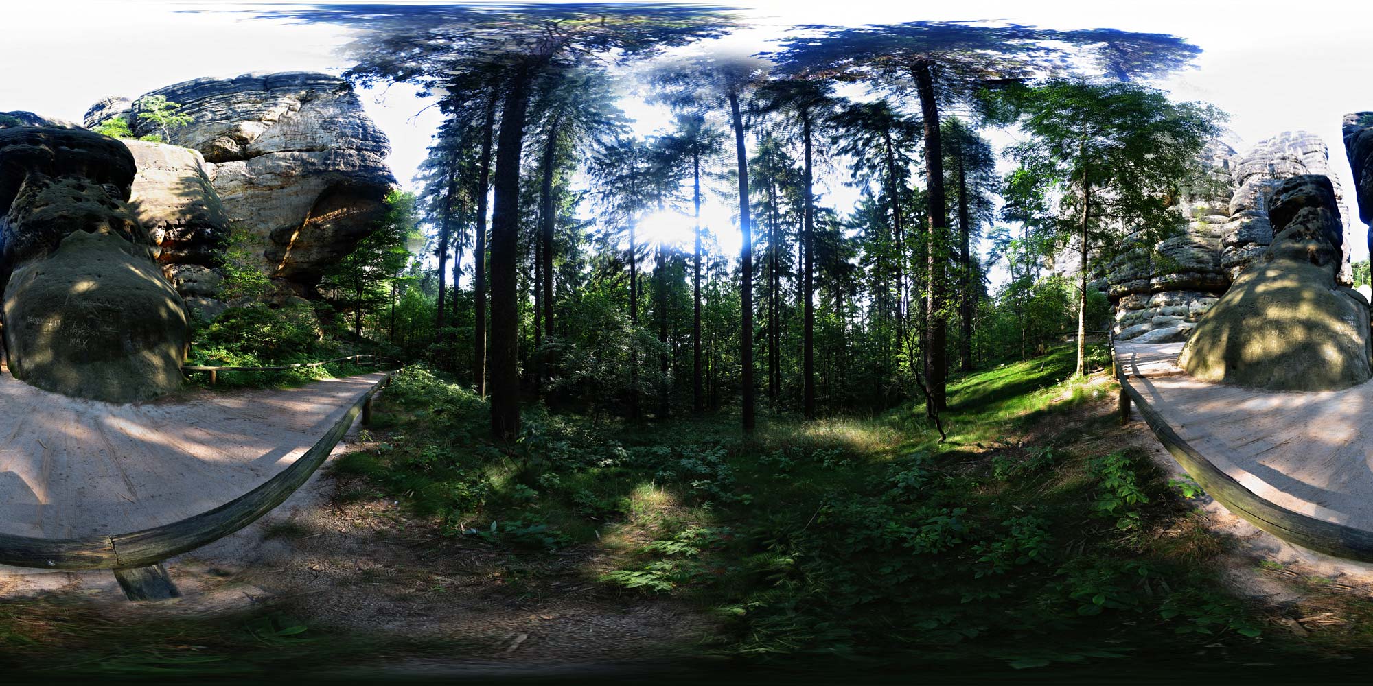 Panorama  Schrammsteine - Schrammtor 1