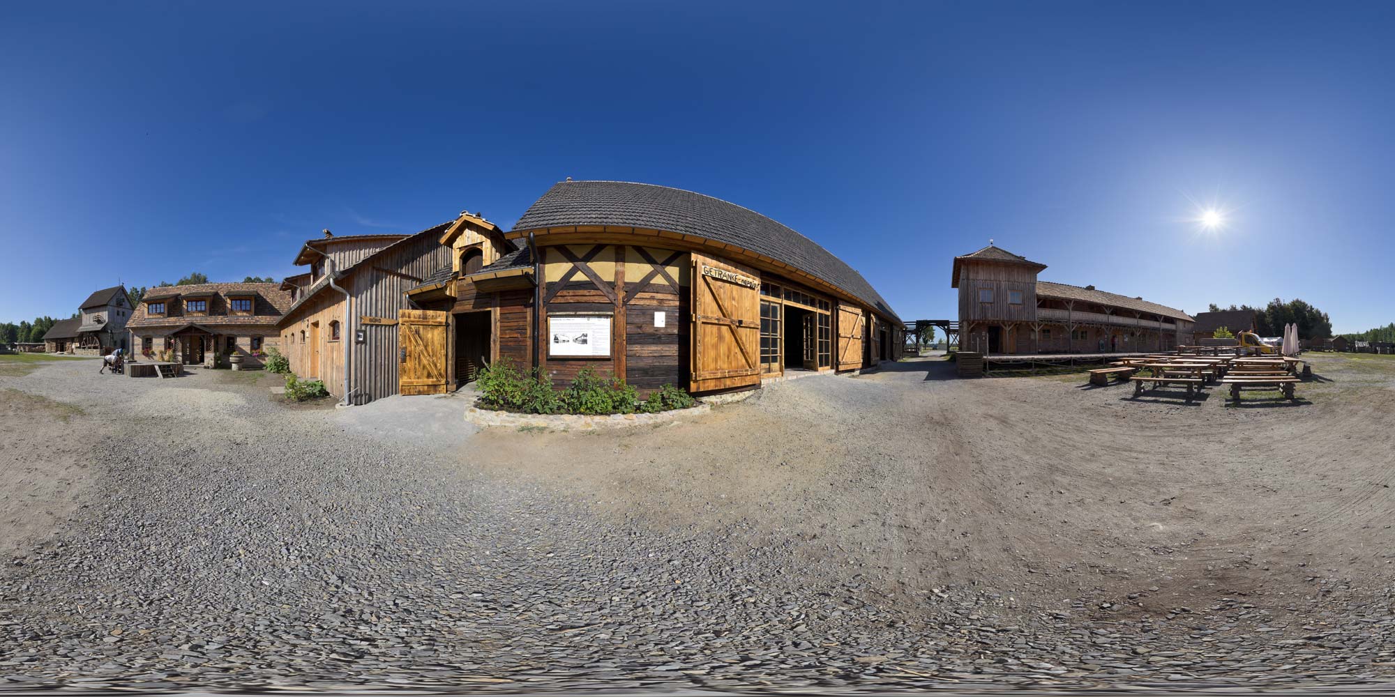 Panorama  Krabbat Mühle Schwarzkollm - Hof
