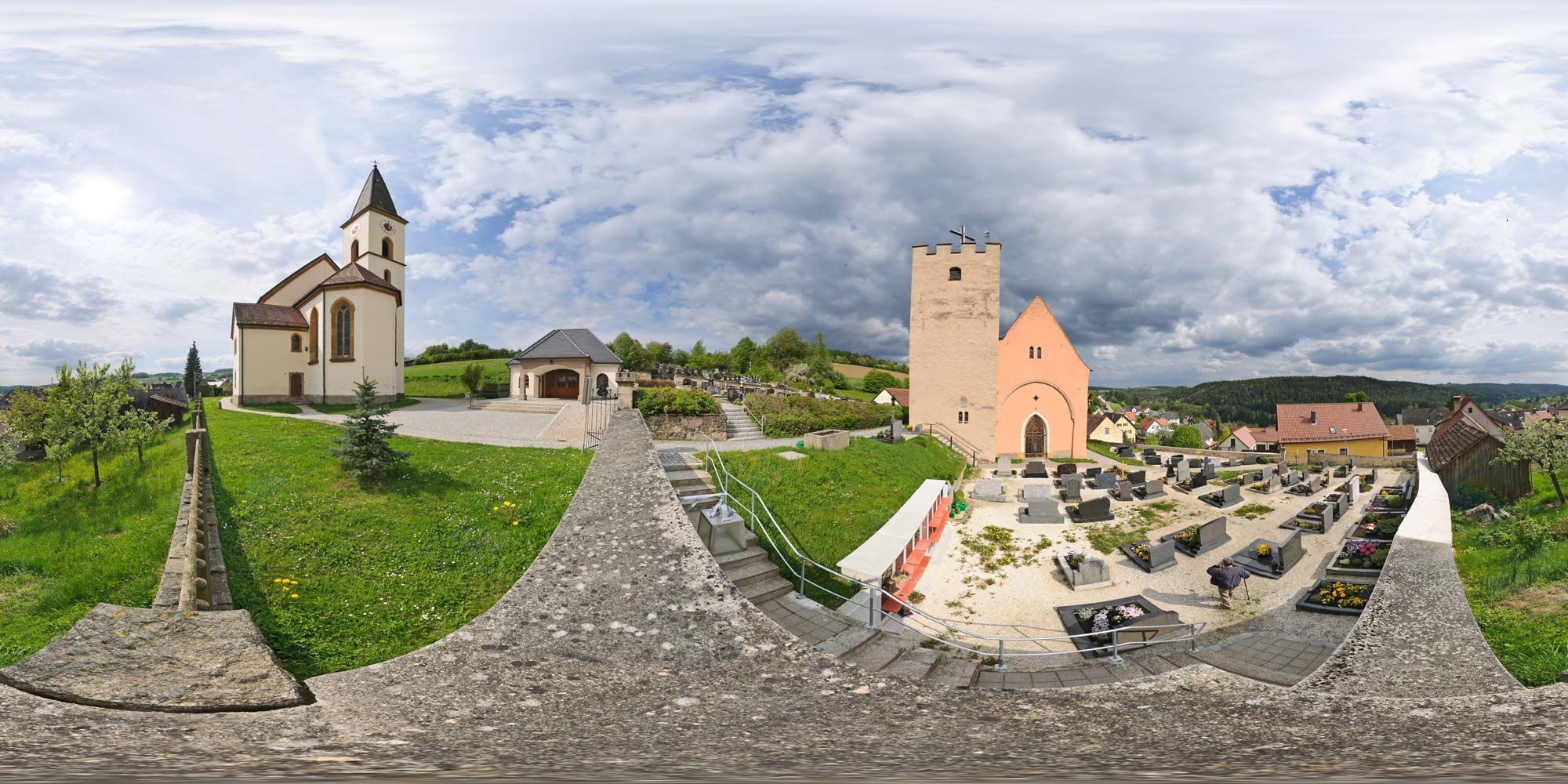 Panorama  Trausnitz - Friedhof