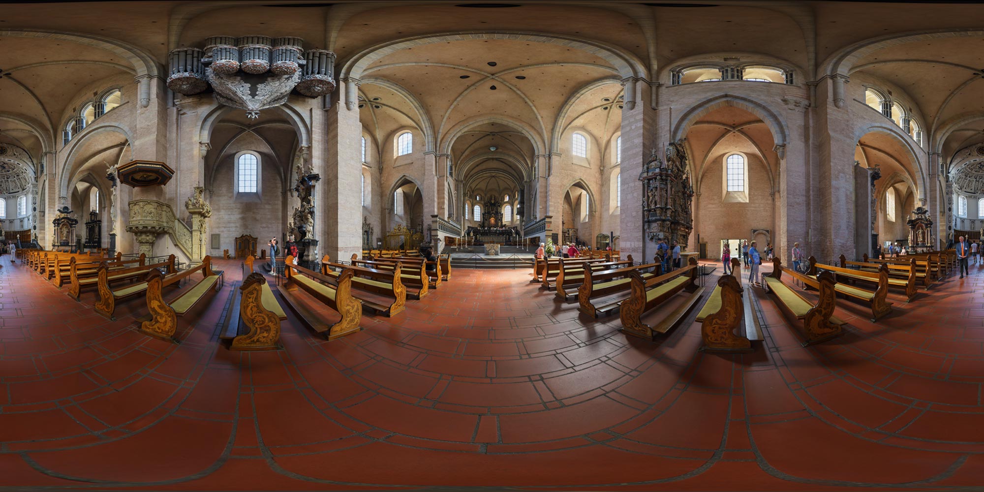 Panorama  Trier - Dom - Kirchenraum
