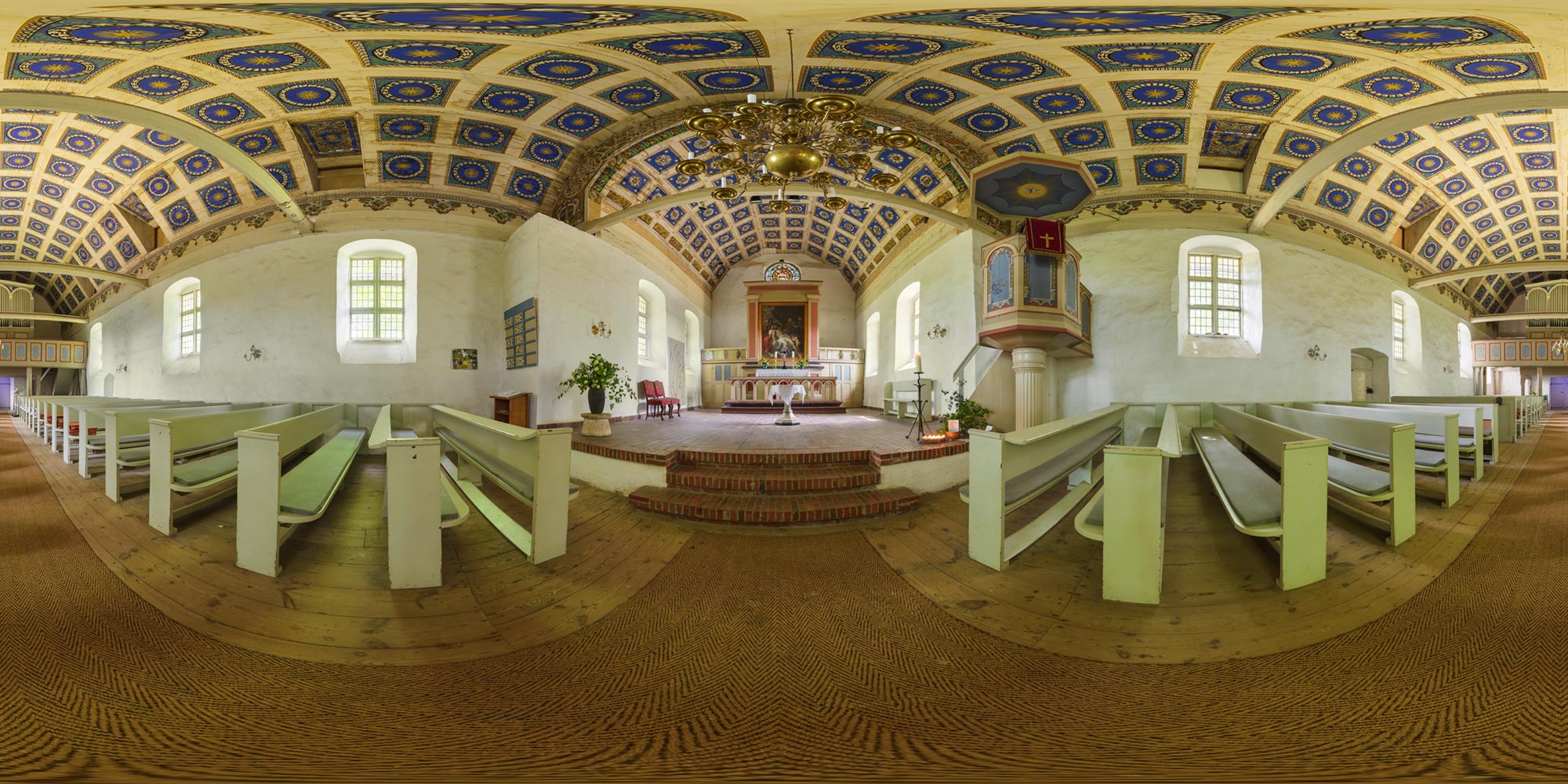 Panorama  Benz - Kirche - Altar