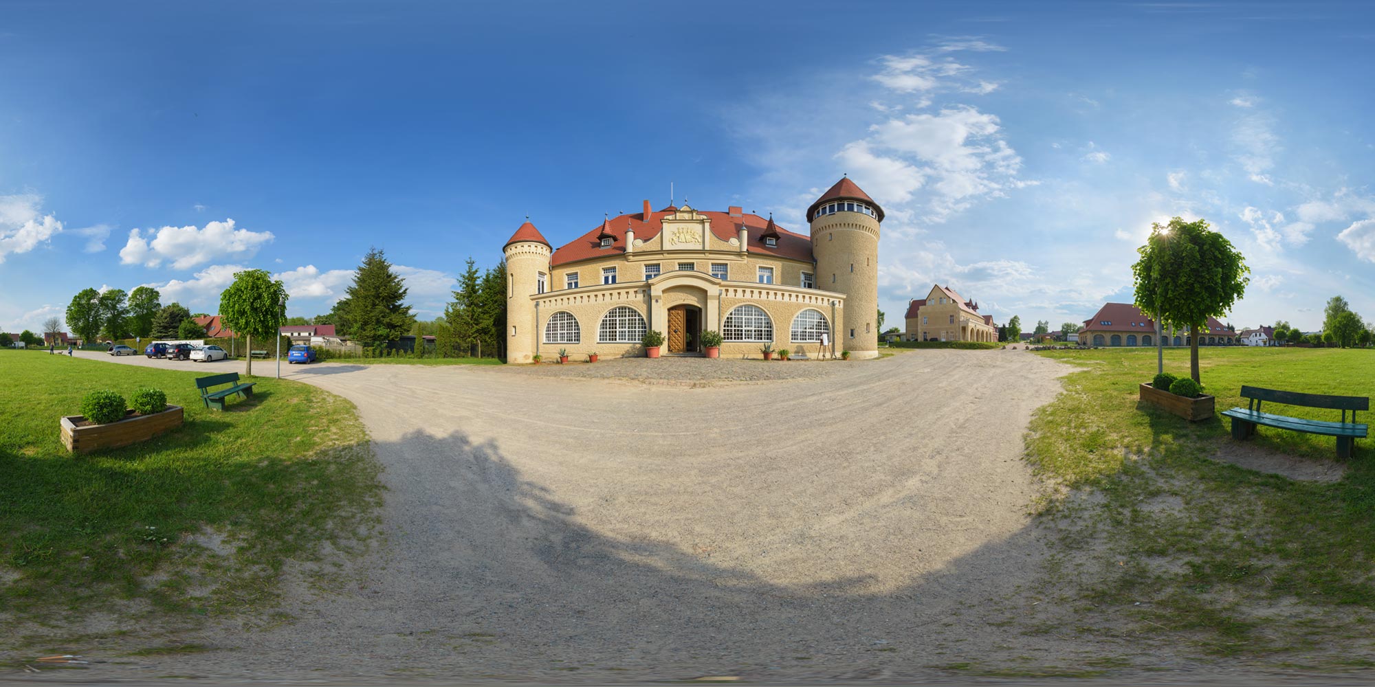 Panorama  Schloss Stolpe - Hauptgebäude