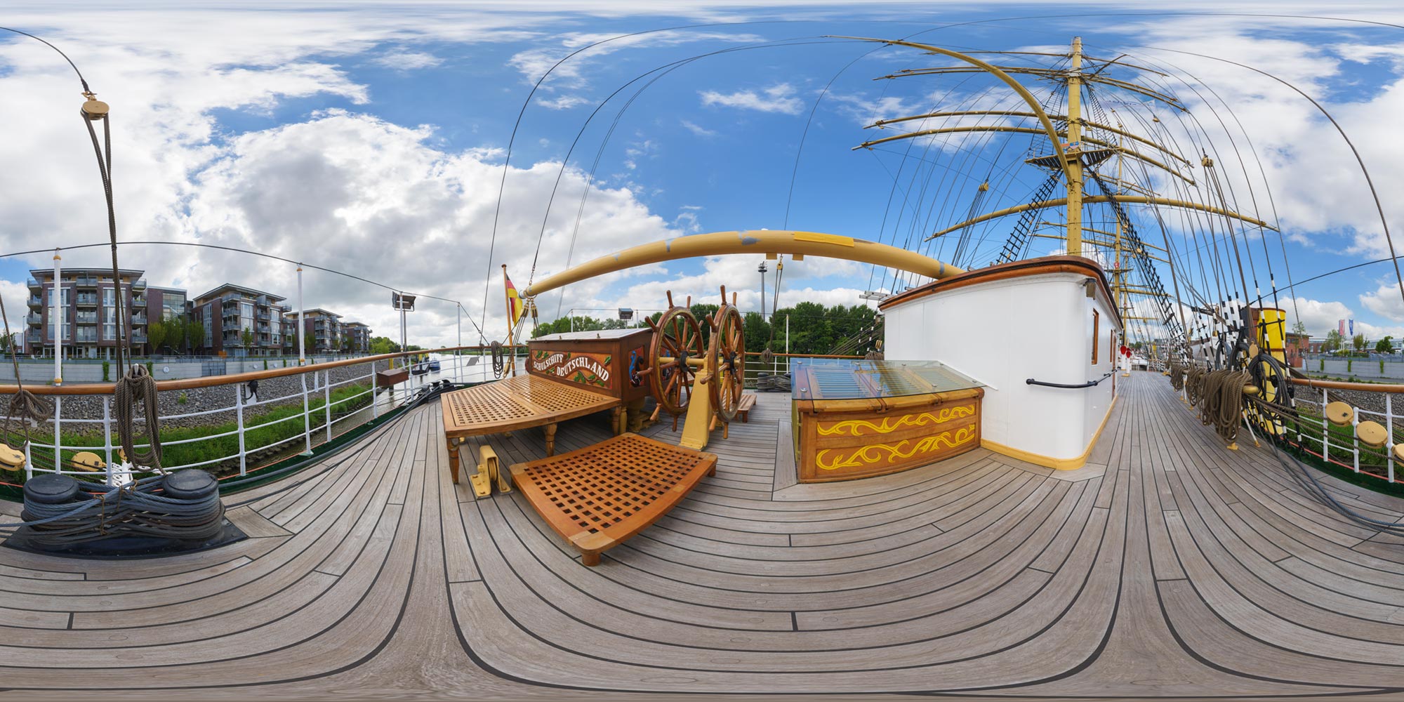 Panorama Bremen Vegesack - Schulschiff Deutschland - Kartenhaus