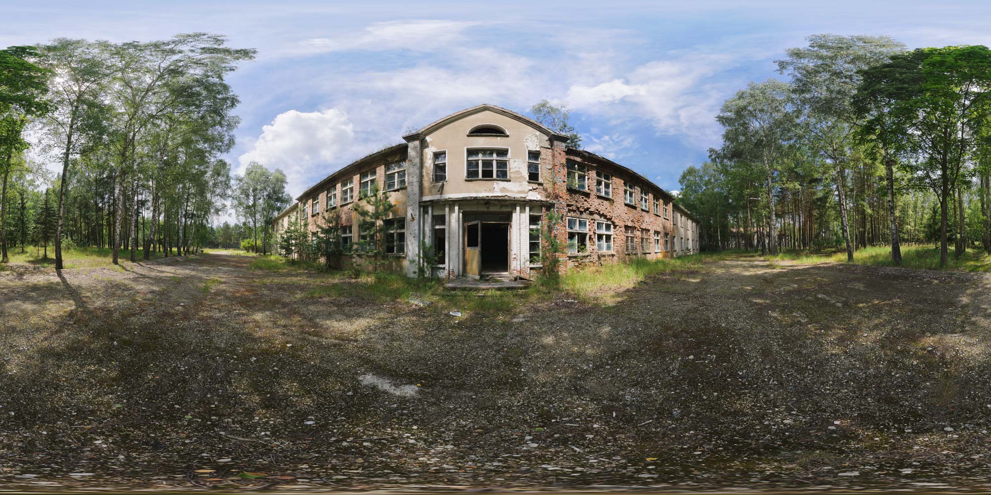 Panorama  Militärgelände Vogelsang - Kulturhaus - Offiziersvilla
