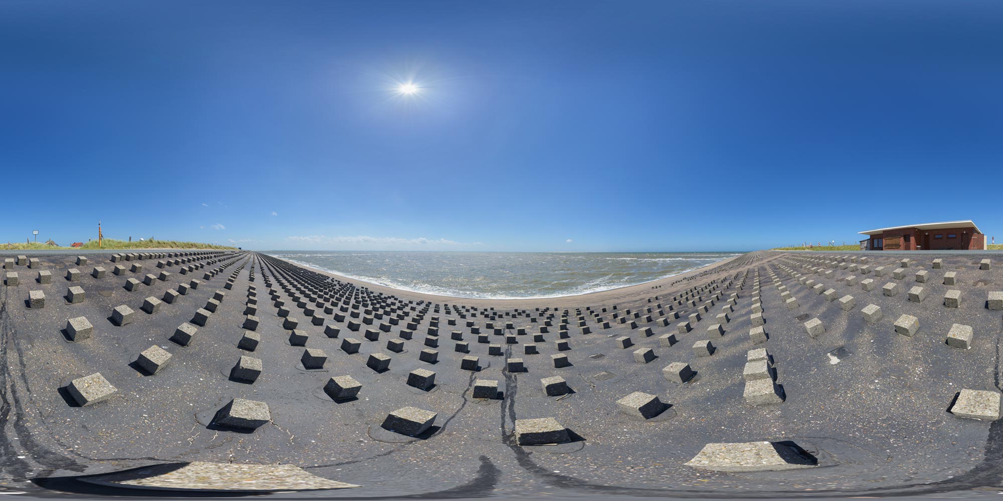 Panorama  Wangerooge - Uferbefestigung
