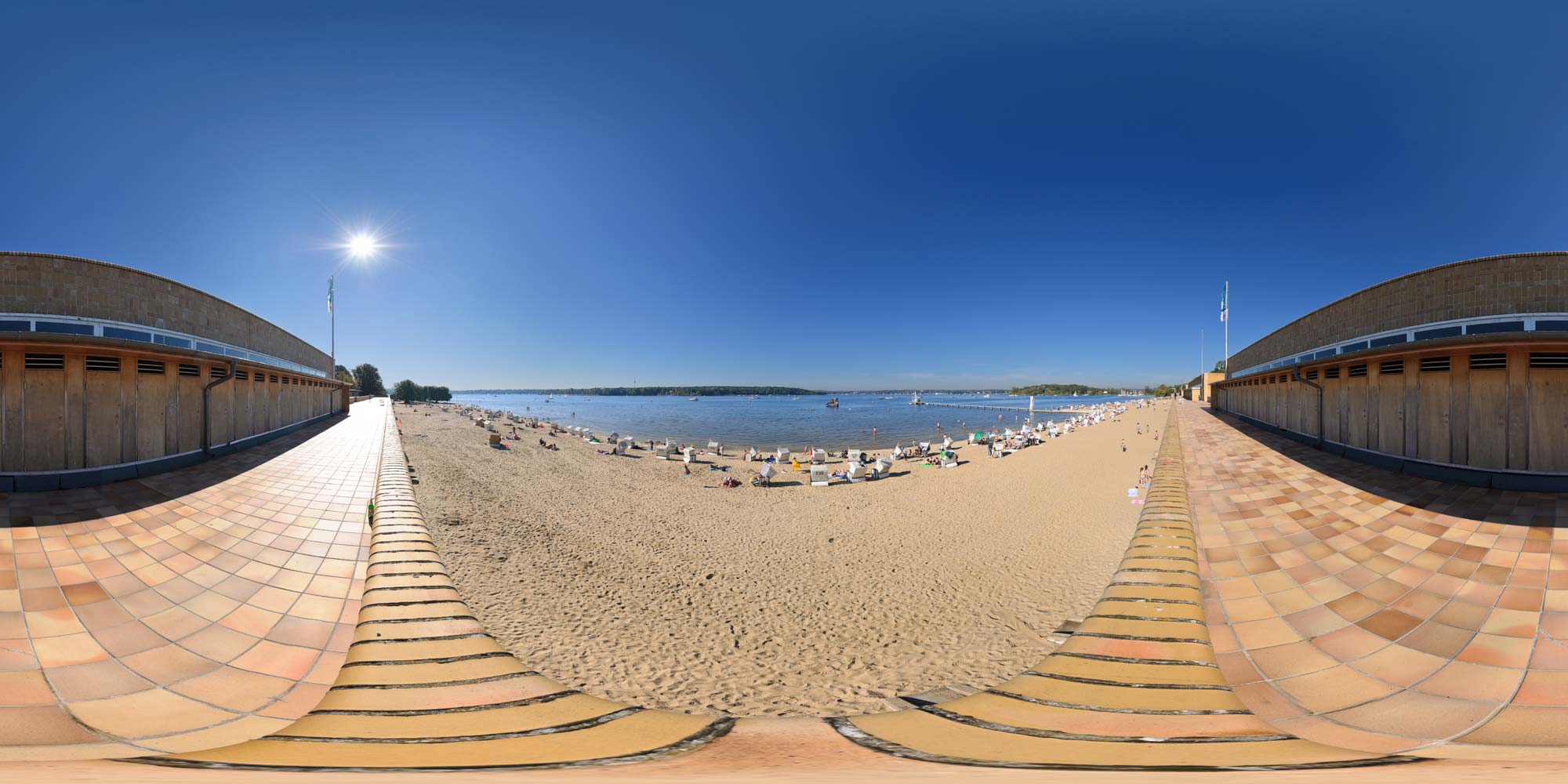 Panorama Berlin Wannsee - Strandbad Wannsee - Aussicht