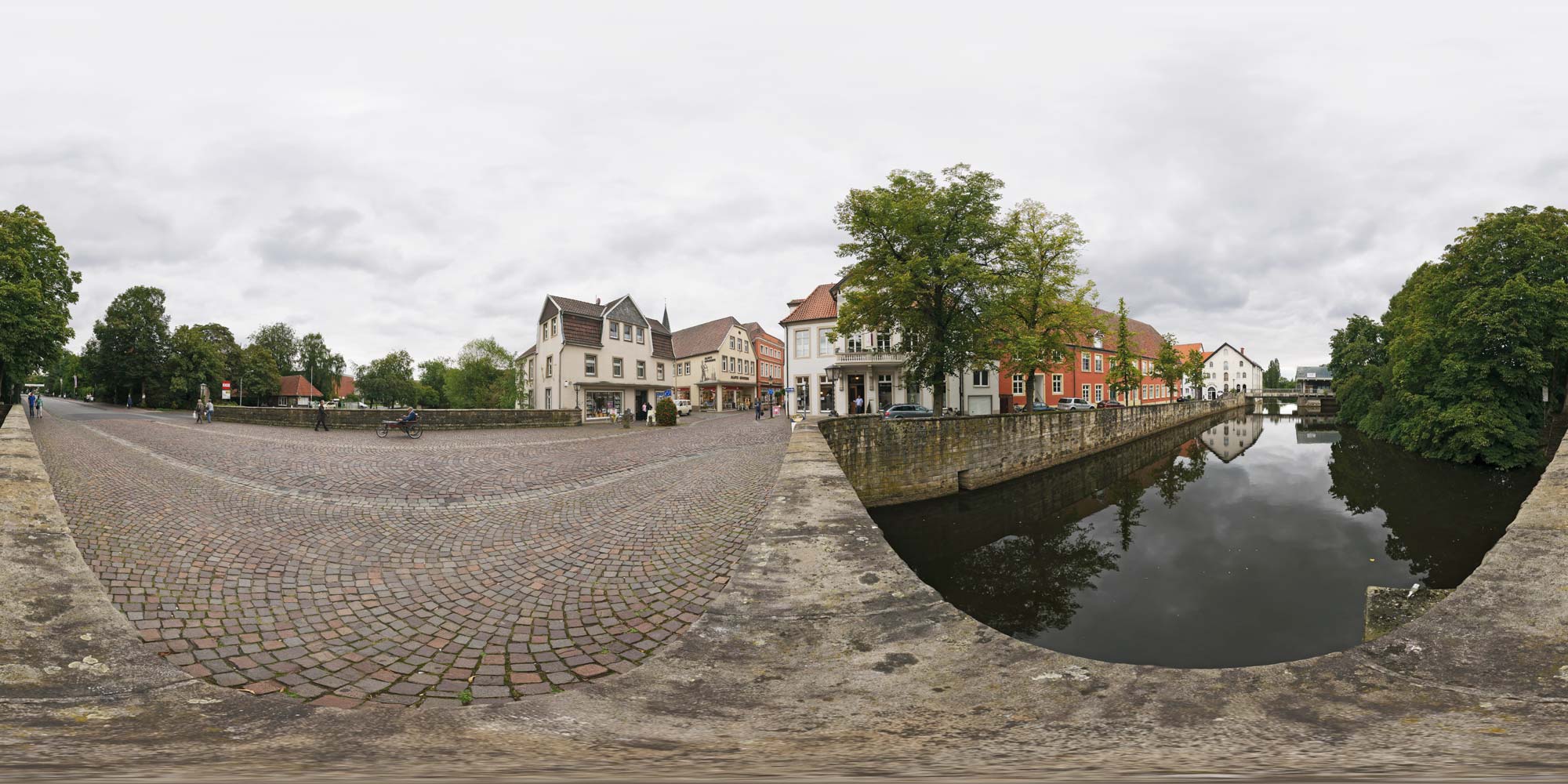 Panorama  Warendorf - Emsbrücke