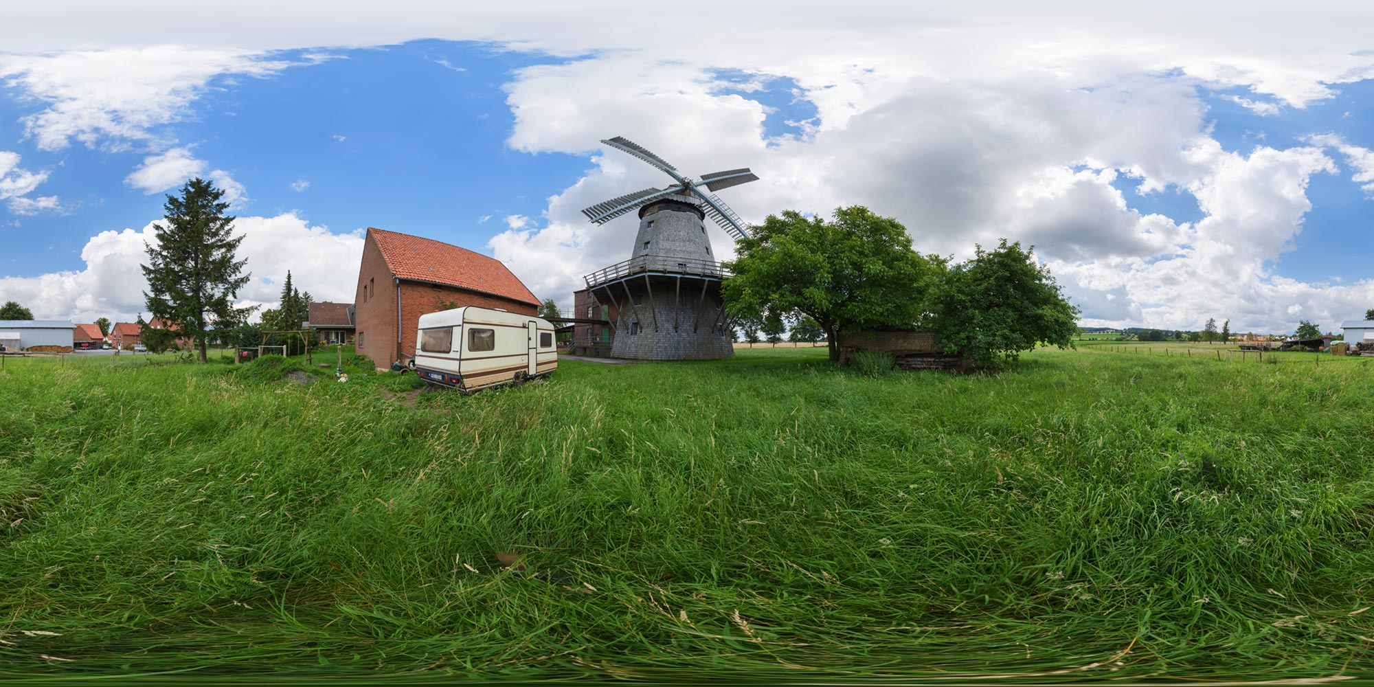 Panorama  Wichtringhausen - Mühle - Frontansicht
