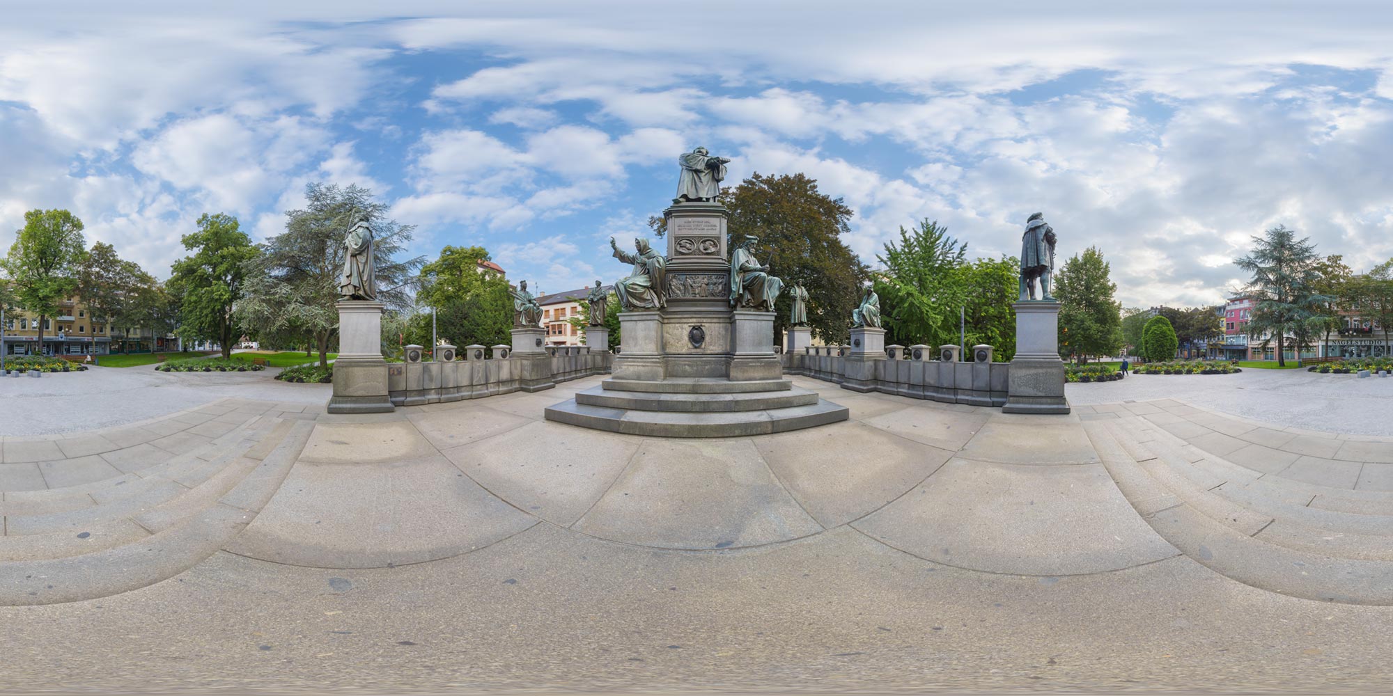 Panorama  Worms - Lutherdenkmal